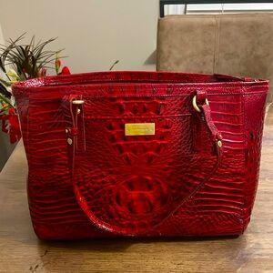 Red brahmin bag.